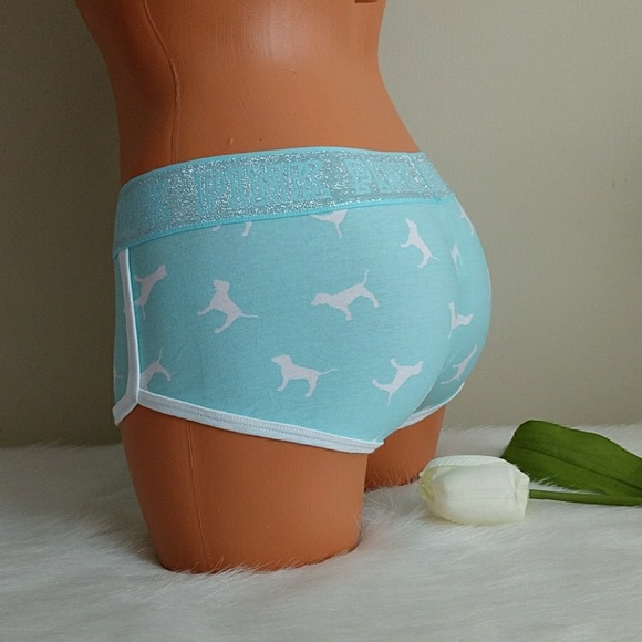 Size S PINK VICTORIA'S SECRET LOGO BOYSHORT. - Picture 2 of 3